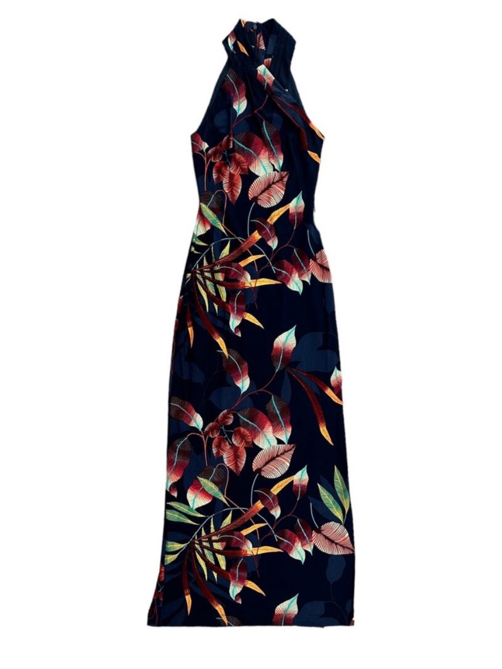 Rachel Roy Navy Floral Halter Dress XL - Picture 8 of 11